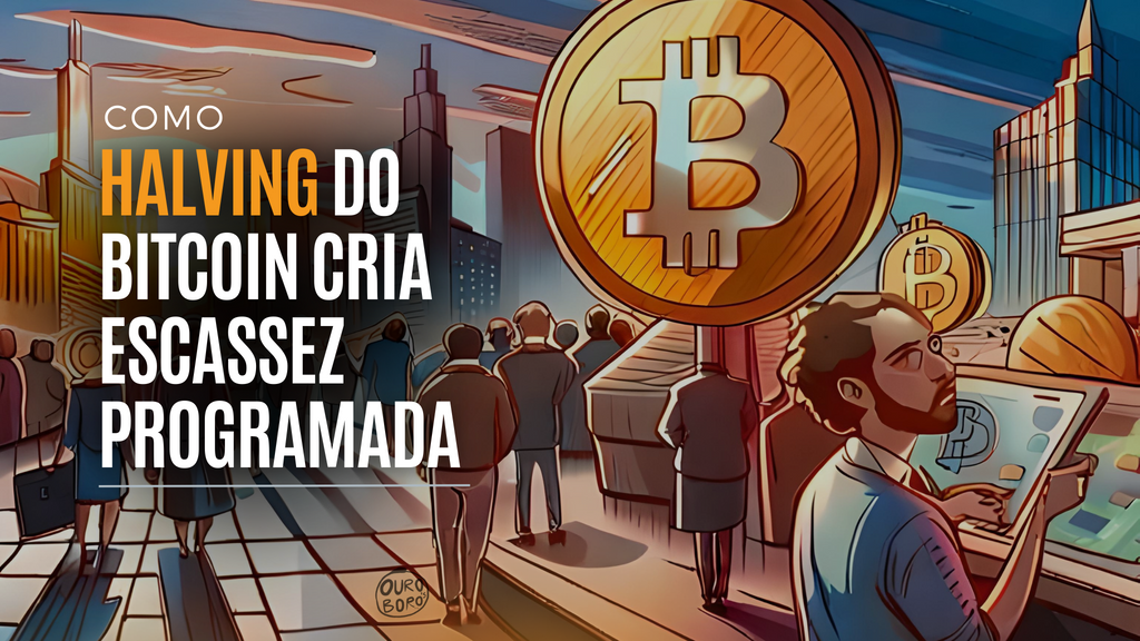 Entenda como o halving do Bitcoin cria escassez programada para resistir à inflação.