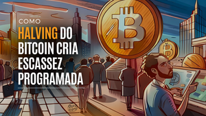 Entenda como o halving do Bitcoin cria escassez programada para resistir à inflação.